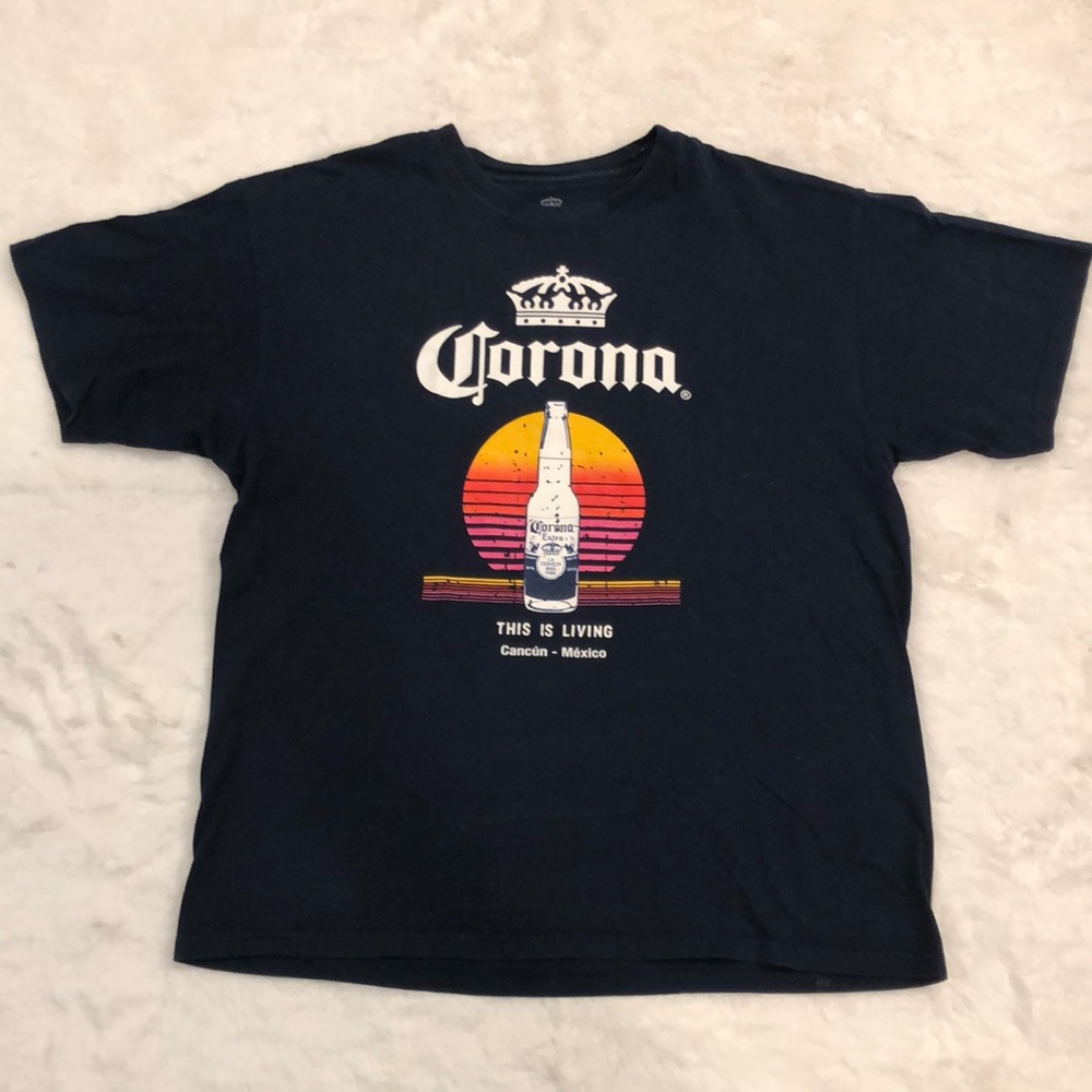 Corona Mens Dk Blue T-shirt Size XL